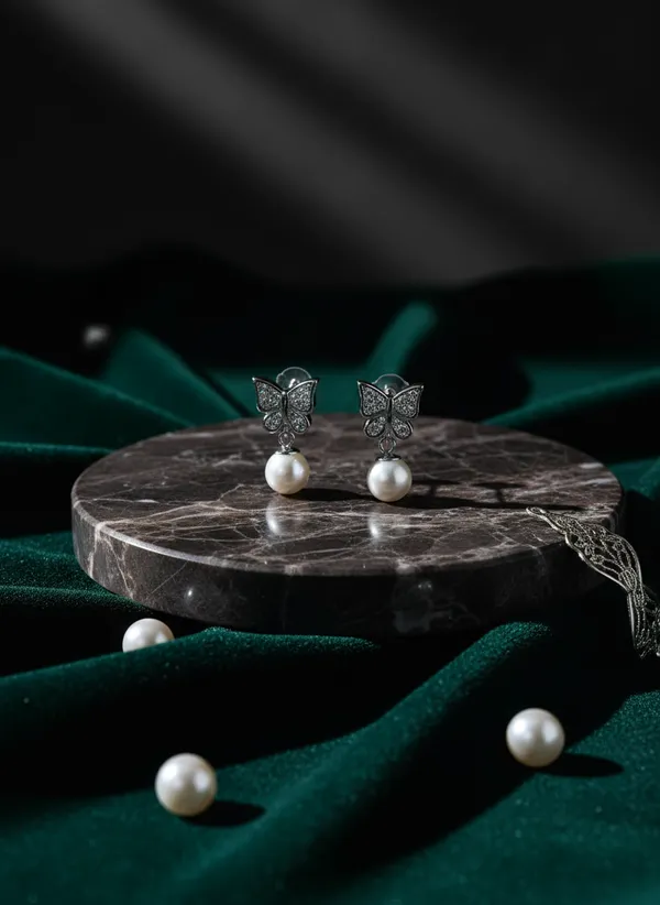Silver_Butterfly_Pearl_Drop_Earrings_925_Sterling_Silver